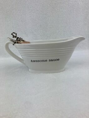 Mud Pie Circa Awesome Sauce Set NWT Gravy/Condiment Boat